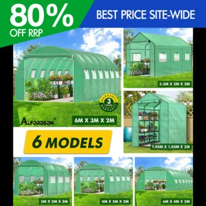 ALFORDSON Greenhouse Dome Gabled Shed Walk in Green House Plant Gardening PE - Picture 1 of 75