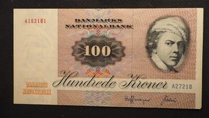 Denmark 100 Kroner 1972** NICE NOTE**FREE SHIPPING  L203