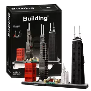 Chicago City Skyline Building Blocks | Construction Bricks Set | Puzzle With Box - Bild 1 von 5