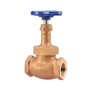 Nibco NL3400B Tubo 1-1/4" T-235-Y Corpo Bronzo 2 Porte Valvola Globo Estremità Filettate - Foto 1 di 1