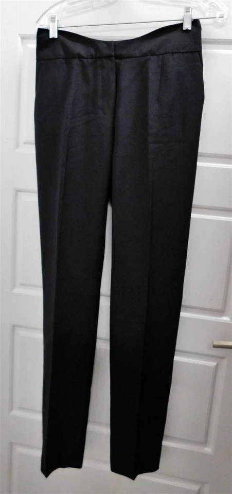 Nuevo Pantalones Pantalones Agnona Italia Negro Mezcla Seda $1495 rt talla 4 Foto 1 de 4