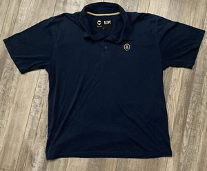 BLIZZARD GAMES Polo Collared Shirt Vintage Video Game Promo Blue EXTRA LARGE XL - Picture 1 of 13