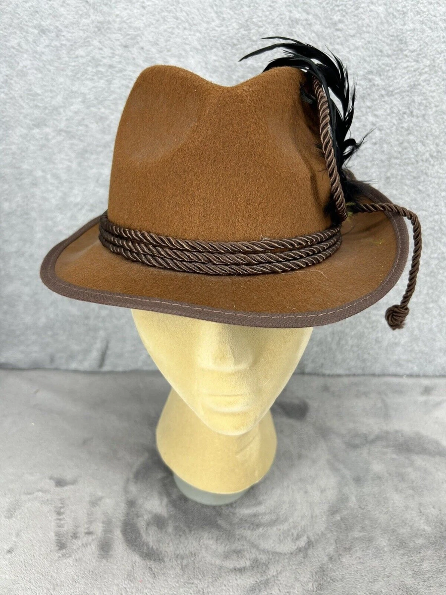 Sombrero De Fieltro Verde De Peter Pan Con Pluma Roja – Cosplay, Halloween Y Oktoberfest – Talla Unisex Hasta 65 Cm