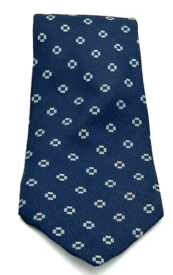 Corbata Joseph Abboud 100 % seda hecha en Italia para hombre azul geométrica 3,5 W 60 L Foto 1 de 4