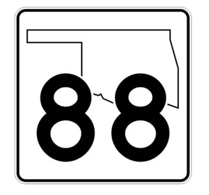 Calcomanía de pegatina 88 de Oklahoma State Highway R5666 señal de ruta de carretera - Imagen 1 de 1