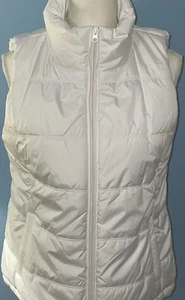 New York & Co. Puffer Sleeveless Vest Jacket White Size M - Picture 1 of 3