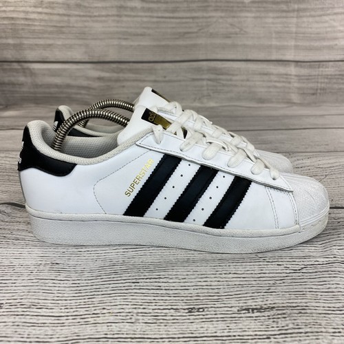 Adidas Superstar Sneakers Youth Taglia 6.5 Scarpe da Ginnastica C77154 Bianco Nero