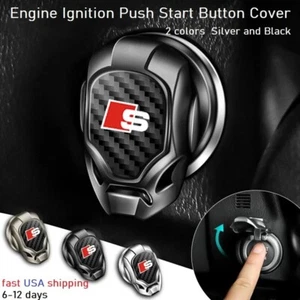 1 Pcs Zink Alloy Engine Ignition Push Start Button Cover S Line logo For Audi - Picture 1 of 15