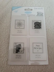 Me to You Winter Wonderland Postage Stamp Embossing Folders; 4 Pk, 50 x 70mm - Picture 1 of 2