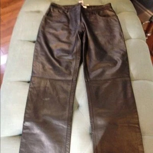 Armani Exchange Genuine Leather Pants - Picture 1 of 2