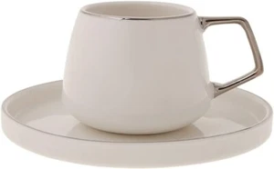 Karaca Saturn New Form 6-Person Coffee Cup Set 100 ml & Espresso Coffee Cup Set - Picture 1 of 10