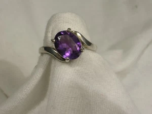 Damenring 9 x 7 mm Amethyst Größe 6 - Bild 1 von 1
