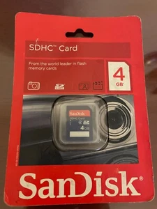 New Sandisk SDHC Secure Digital High Capacity Card 4GB Class 4 Camera free shipp - Picture 1 of 3