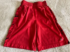 Xersion Boys Red Black Quick Dri Athletic Basketball Shorts Drawstring 8  - Picture 1 of 7