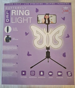 LED Ring Light by Brilliant Ideas Butterfly NEW 3 Light Modes USB In-line Remote - Picture 1 of 6