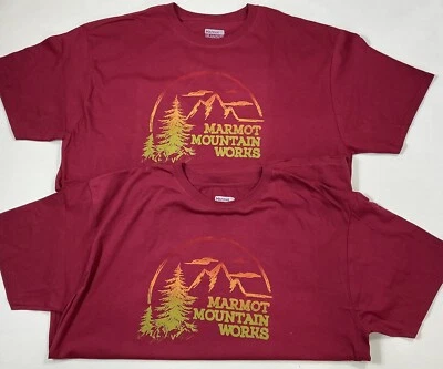 Marmot Mountain Works Red Men’s 2XL Organic Cotton T Shirt Crew Neck EUC Lot 2 - Image 1 of 4