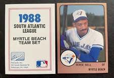 1988 MYRTLE BEACH BLUE JAYS ProCards Set Break ***YOU PICK*** DEREK BELL