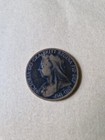 1899 Victoria One Penny, RARE, Veiled Head, good condition