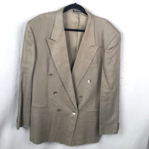Alfani Sport Coat Mens 44L Long Gray 100% Linen Blazer Career Office Vintage - Picture 1 of 18