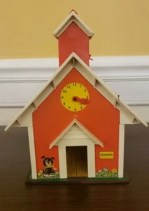 Vintage 1971 FP Fisher Price Little People School House 923 missing some sticker - Picture 1 of 9