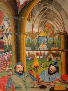 Sisto MERLINO olio su tela firmato cm 60 x 80  - "Te Deum " - no faccincani - Bild 1 von 9