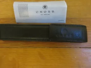 Borsa per penna in pelle nera a croce / custodia singola custodia per penna a scatto sicuro - Foto 1 di 7
