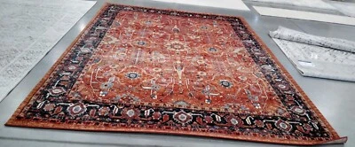 Alfombra de rosca tirada NARANJA/AZUL MARINO 9' X 12', precio reducido 1172748388 VTH220C-9 Foto 1 de 4