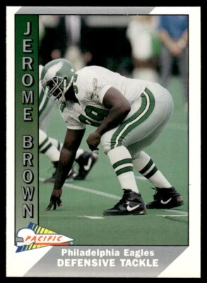 1991 PACIFIC JEROME BROWN PHILADELPHIA EAGLES #383 - Image 1 of 2