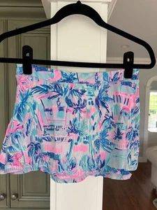 Lilly Pulitzer Luxletic Girls Skort Size XL (12-14) – Tropical Print Bright Pink - Picture 1 of 4