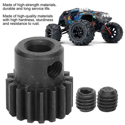 ❀ 48P Metal Pinion Motor Gear Set 16T AntiRust Fit For 1/10 1/16 Model RC Car - Image 1 of 4