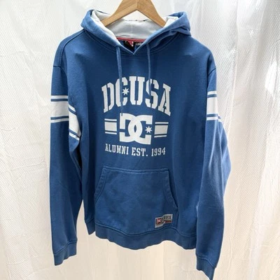 DC Shoes Men's Hoodie Sweatshirt Blue White Rob Dyrdek Large Pullover - Image 1 of 4