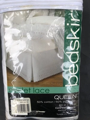 Eyelet Lace Queen Bedskirt - Image 1 of 3