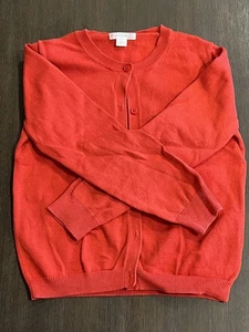 Gebraucht J Crew Crewcuts Mädchen rot 100 % Baumwolle Cardigan Knopfleiste Pullover Gr. 6-7 - Bild 1 von 4