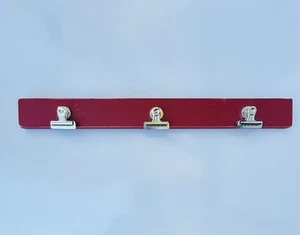 Red Wall Hanging Clip Board Display Kids Artwork 24”x3” Memo Note Board - Picture 1 of 4