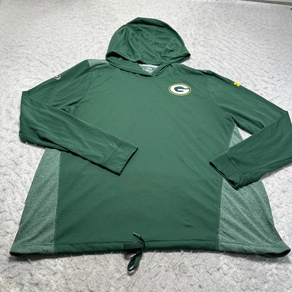 Under Armour Green Bay Packers Sudadera con Capucha Verde HeatGear Calce Suelto Para Mujer Talla XL Foto 1 de 4