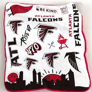 Atlanta Falcons Raschel Überwurf Decke NFL Lizenz Raschel 50x60in Neu mit Etikett - Bild 1 von 6