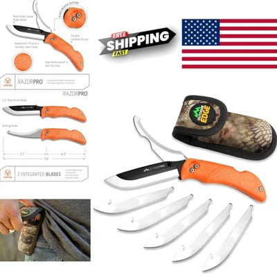 Cuchillo de caza ligero con agarre seguro y cuchillas adicionales para uso en campo Foto 1 de 4