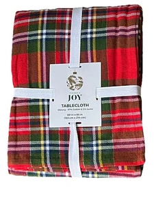 Mantel de Navidad de algodón a cuadros rojo y verde JOY 60x84 - Imagen 1 de 2