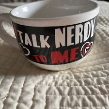 Talk Nerdy To Me Coffee Cup Gift Soup Black White And Red