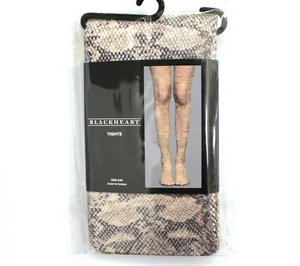 Blackheart Snakeskin Print Fishnet Tights Size S/M Beige NWT - Picture 1 of 3