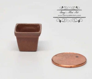 1:12 Dollhouse Miniature Square Terra Cottar Pot/ Miniature Garden BD B024 - Picture 1 of 2