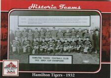 CFL HISTORIC TEAM CARD HAMILTON TIGERS - 1932