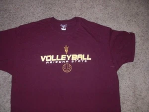 ARIZONA STATE VOLLEYBALL maroon CHAMPION short sleeve shirt men's 2XL - Picture 1 of 3