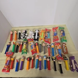 Lot of 37 PEZ Candy Dispenser Assorted Characters Vintage Disney Marvel Heroes - Picture 1 of 8