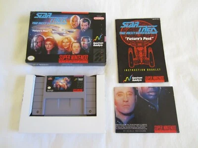 Star Trek Next Generation (SNES) Super Nintendo CIB Complete Box + Poster 1994 - Image 1 of 4