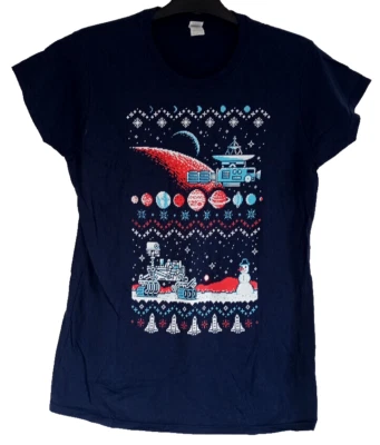 Gildan - Camiseta Navidad Temática Espacio Feo - Grande - Nueva Foto 1 de 3