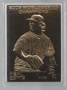 Tarjeta de oro de 22 kt sellada Neal Cotts 2005 Danbury Mint Chicago White Sox WS - Imagen 1 de 1
