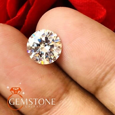 Natural 3 Ct Certified Lab Grown VVS1 D Color Diamond Round Cut Loose Gemstone - Image 1 of 4