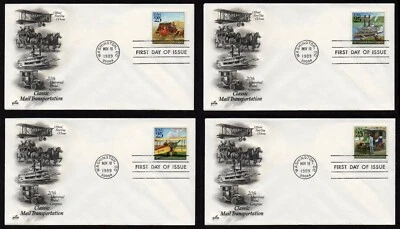 USA, SCOTT # 2434-2437, SET 4 ARTCRAFT FDC COVERS 1989 UNIVERSAL POSTAL CONGRESS - Image 1 of 4