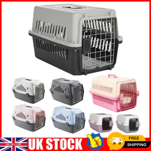 Portable Large Cat Carrier Box Puppy Pet Transporter Cage Vet Safe Travel Crate - Picture 1 of 41